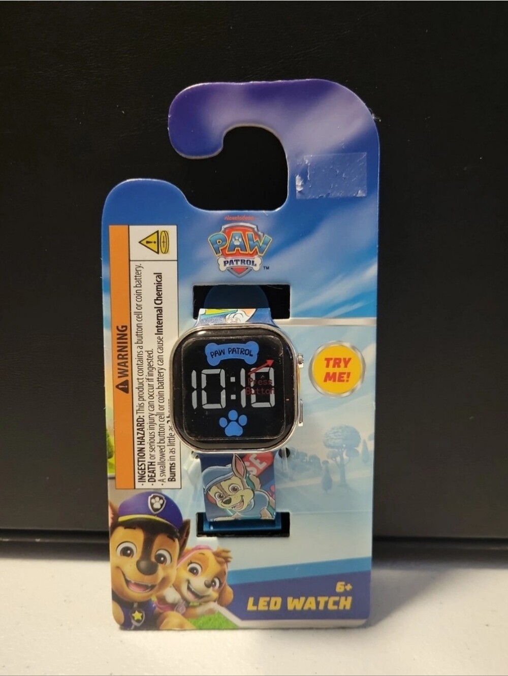 Paw Patrol Blue LED Kids Watch with Character Band T24